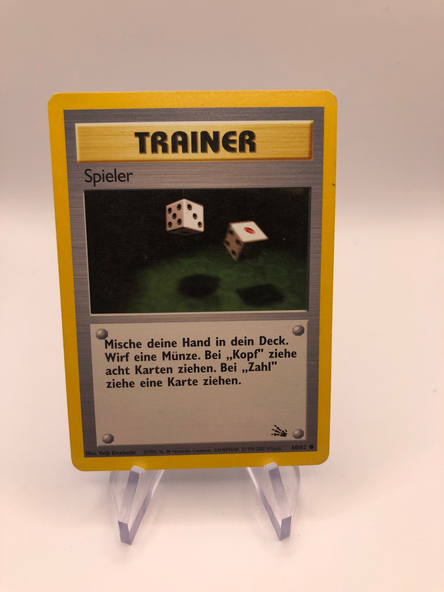 Pokemon Karte Fossil Trainer Spieler 60/62 Deutsch
