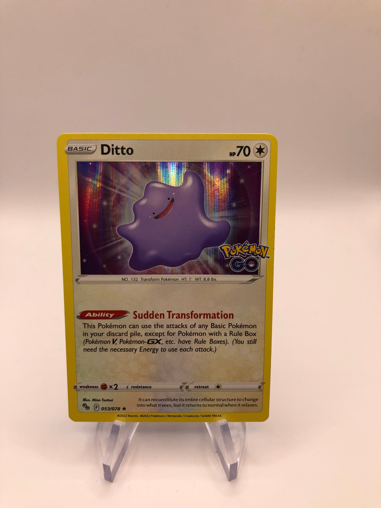 Pokemon Karte Holo Ditto 53/78 Englisch