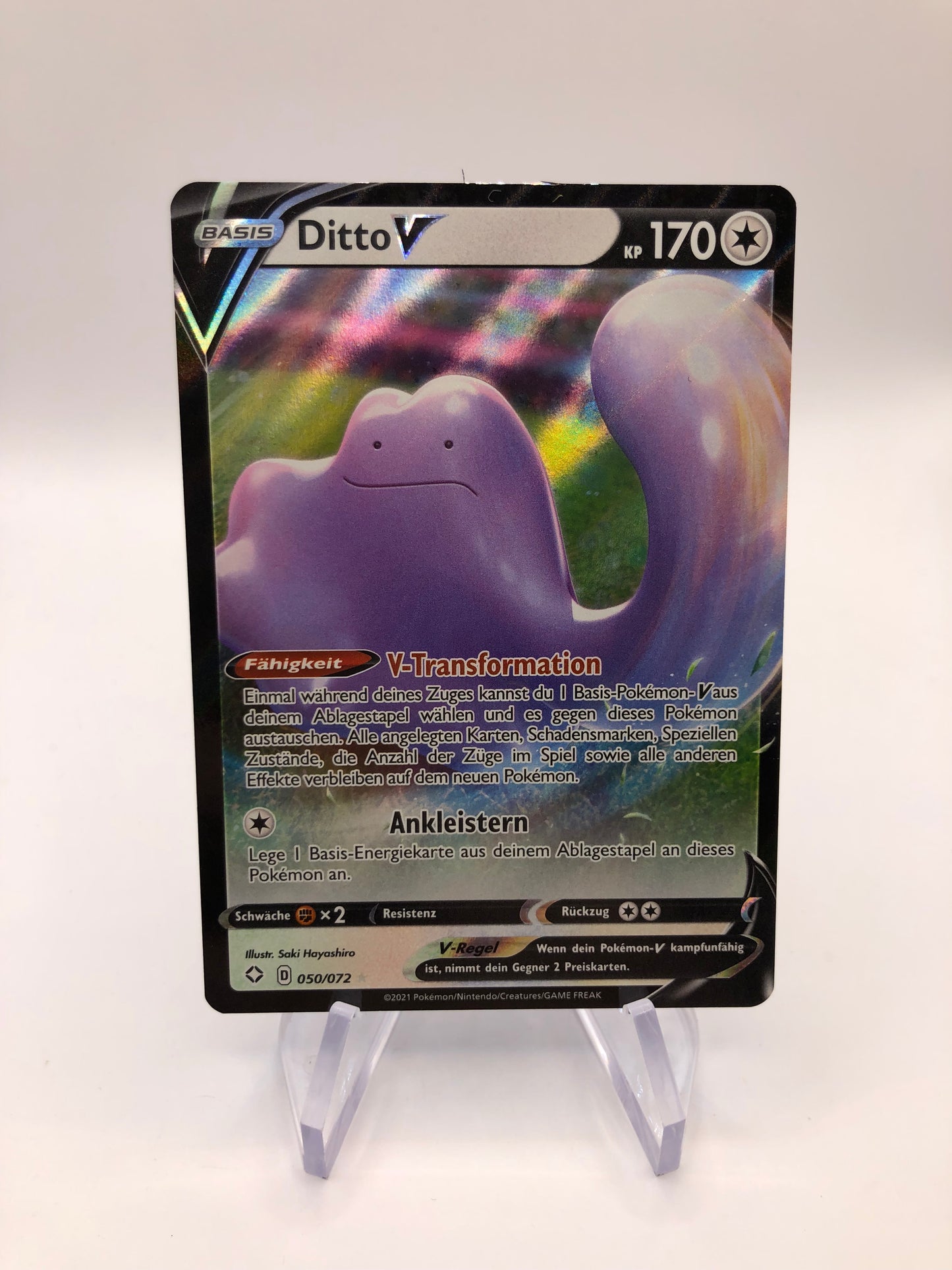 Pokemon Karte V Ditto 50/72 Deutsch
