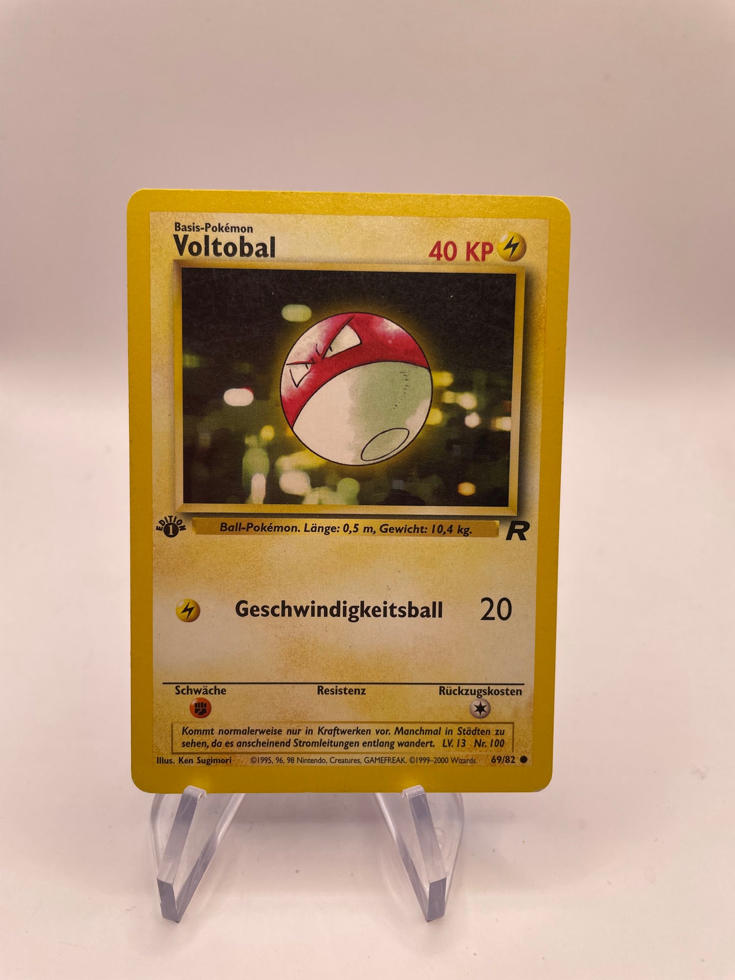 Pokemon Karte Rocket 1.Edition Voltobal 69/82 Deutsch