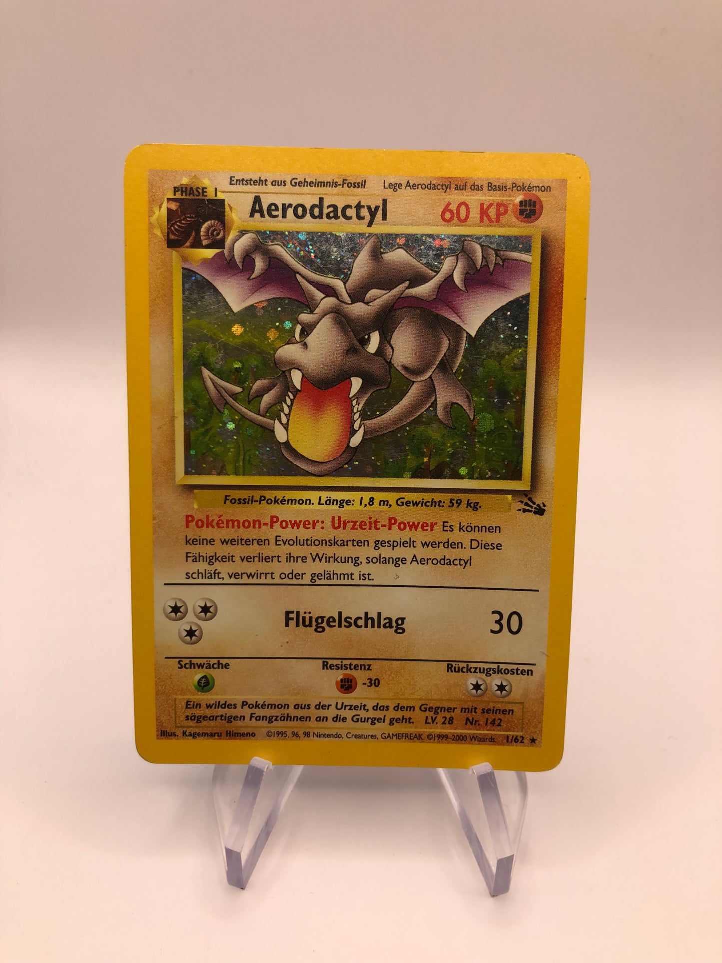 Pokemon Karten Holo Aerodactyl 1/62 Deutsch