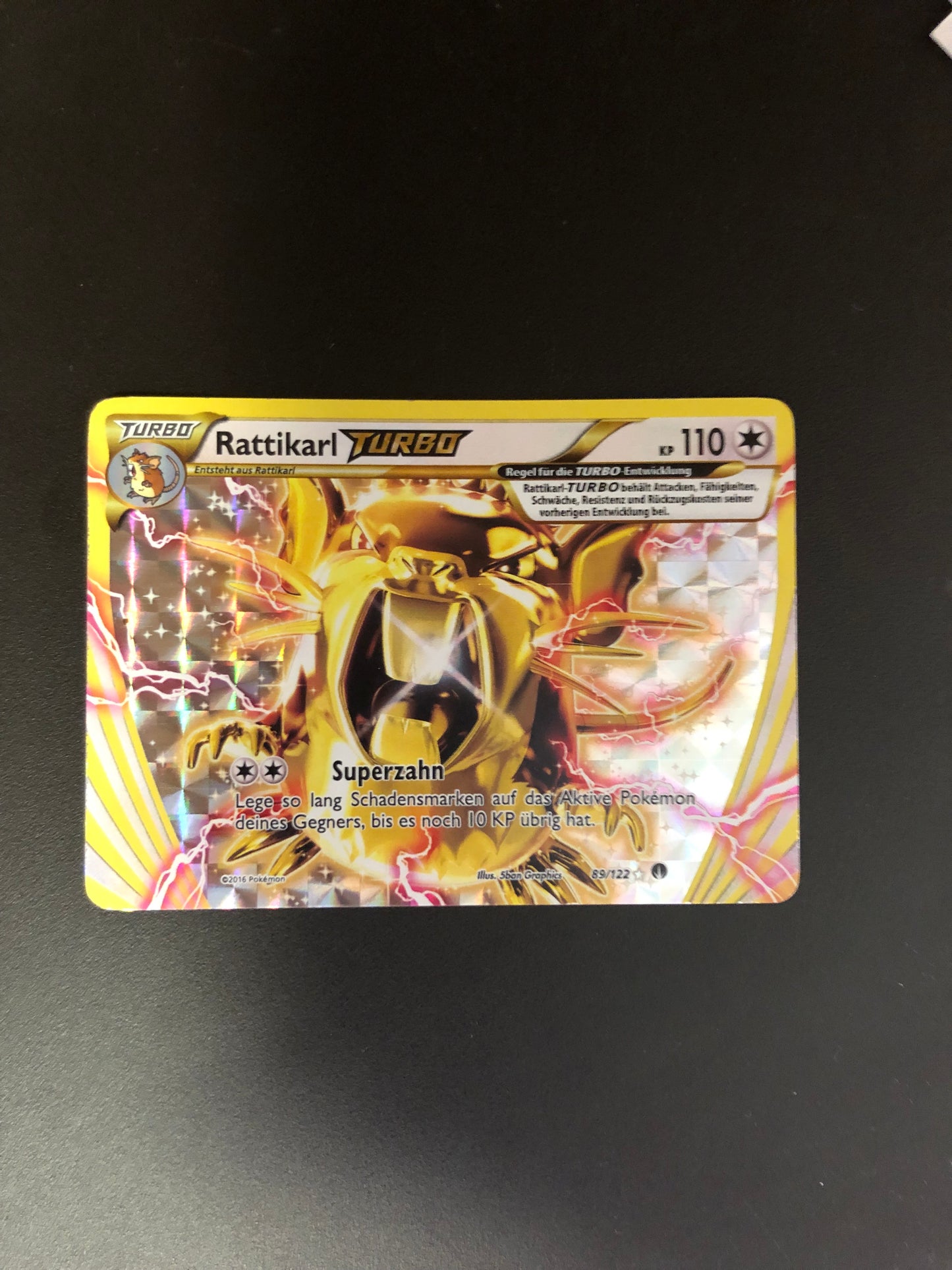Pokemon Karte Turbo Rattikarl 89/122 Deutsch
