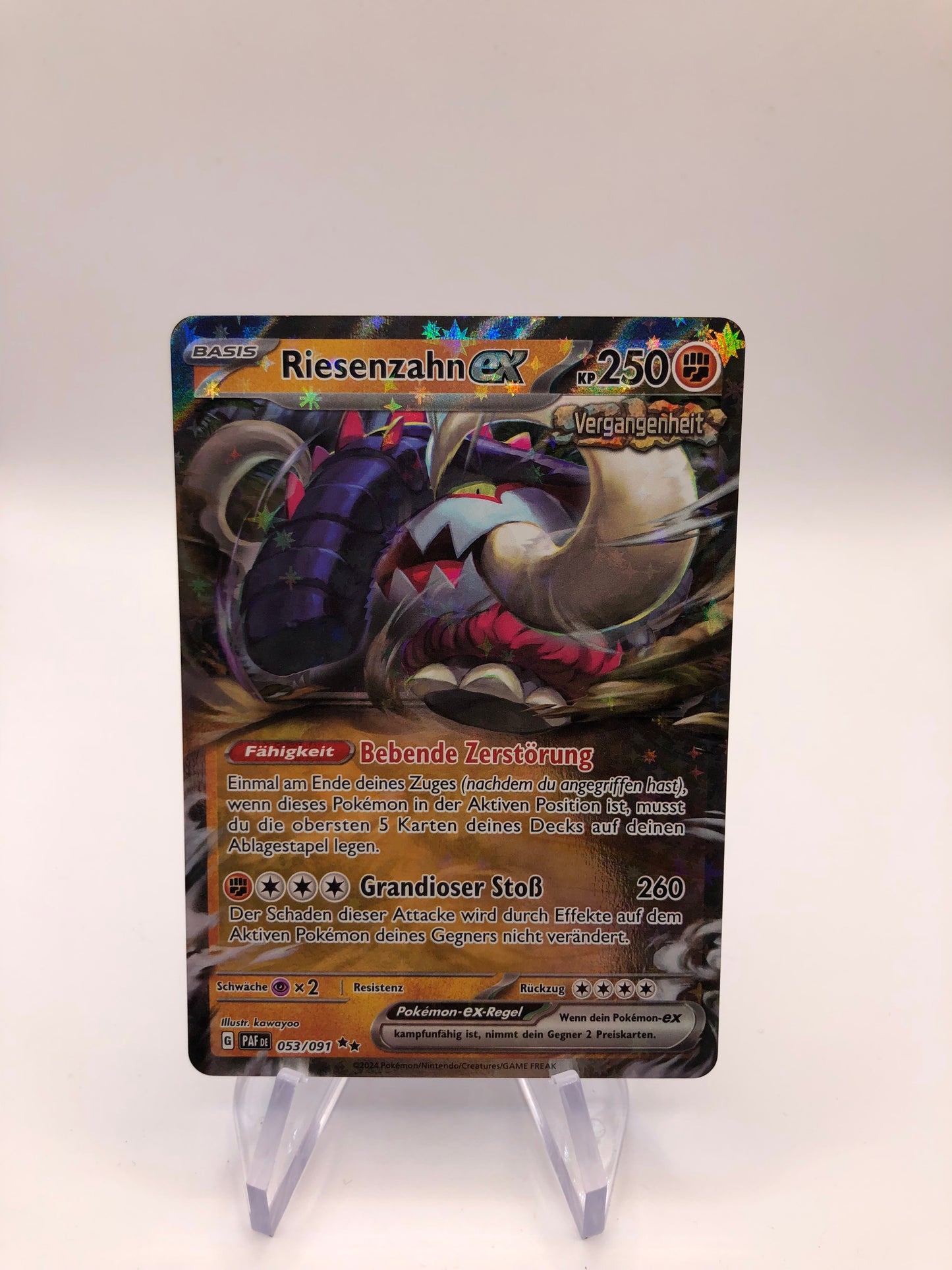 Pokemon Karte Ex Riesenzahn 53/91 Deutsch
