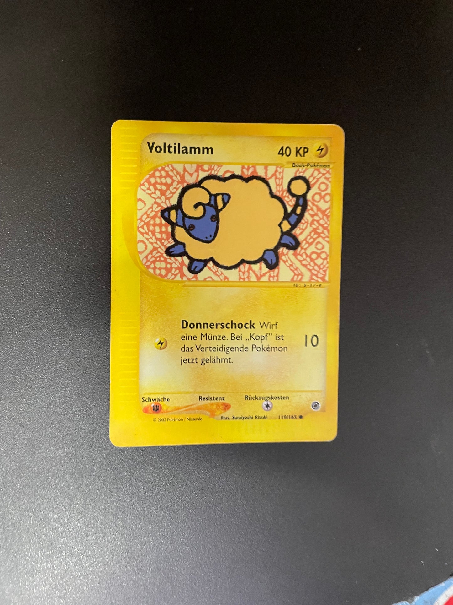 Pokemon Karte e-Series Voltilamm 119/165 Deutsch