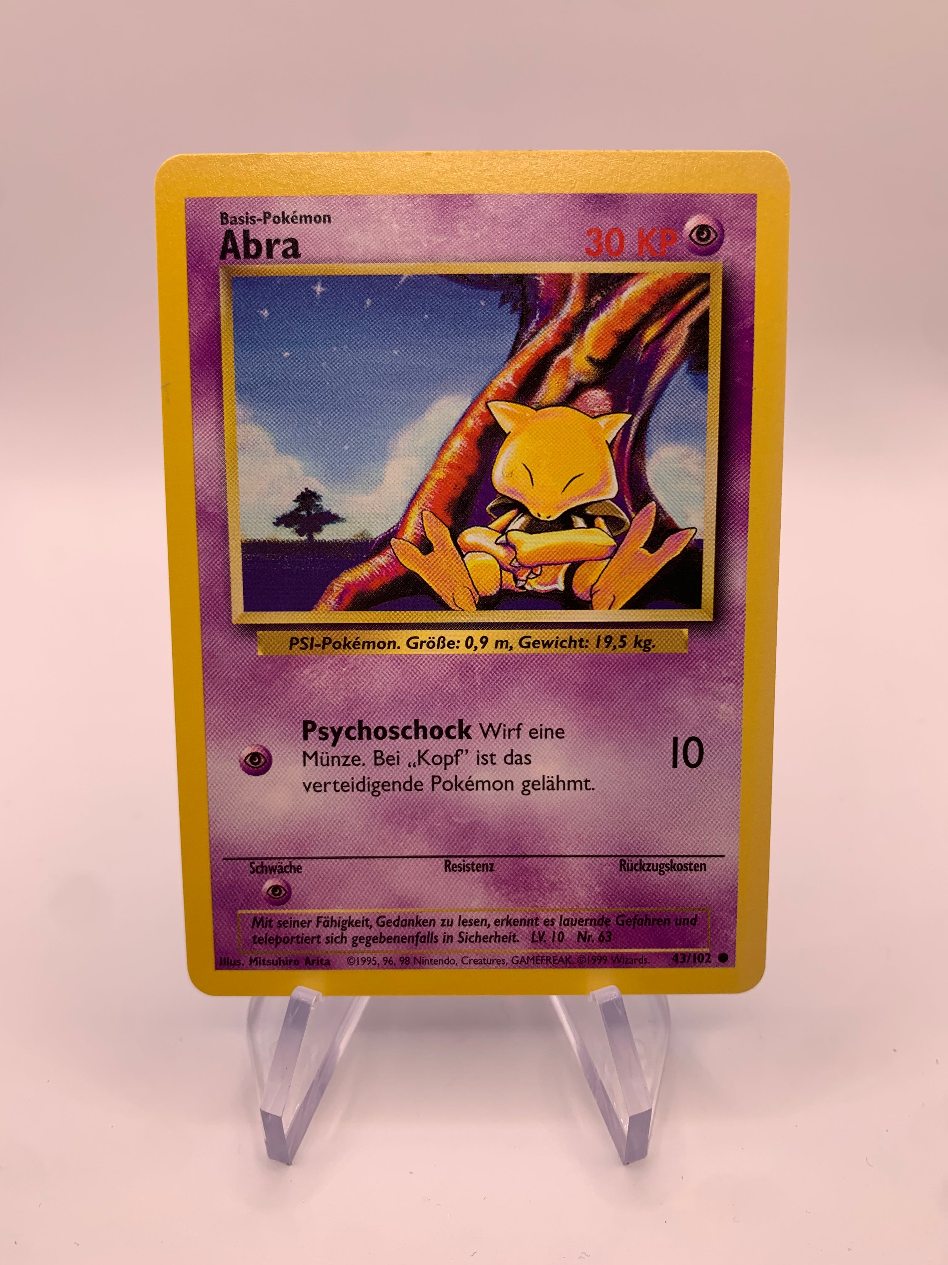 Pokemon Card Abra 43/102 Base Set German SHPNPokestore Pokemon Card Abra 43/102 Base Set German SHPNPokestore