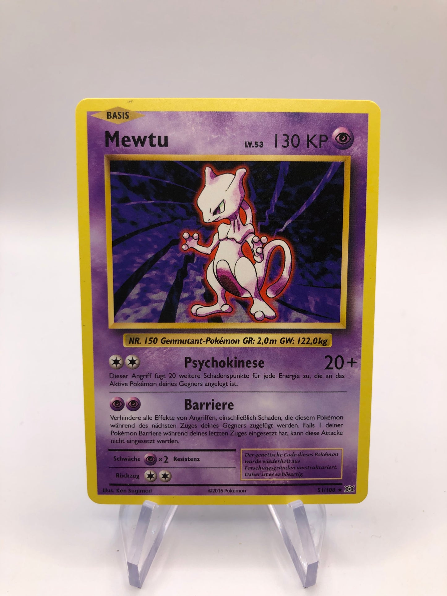 Pokemon Karte Mewtu 51/108 Deutsch