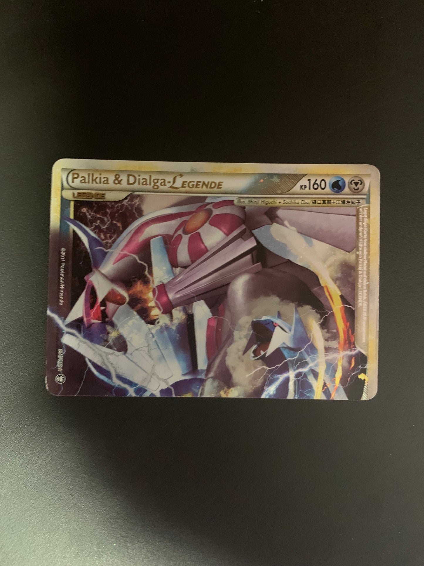 Pokemon Karte Legende Palkia&Dialga 101/102 Deutsch
