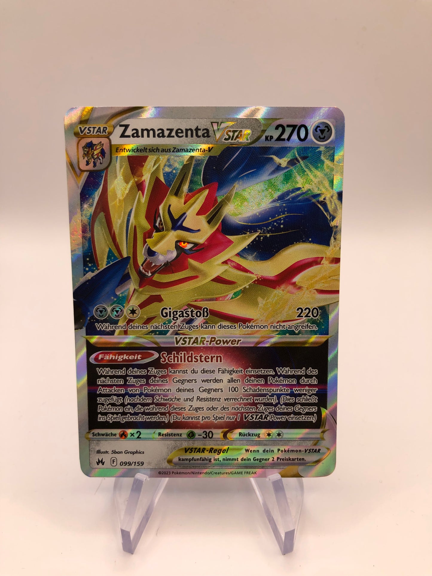 Pokemon Karte Vstar Zamazenta 99/159 Deutsch
