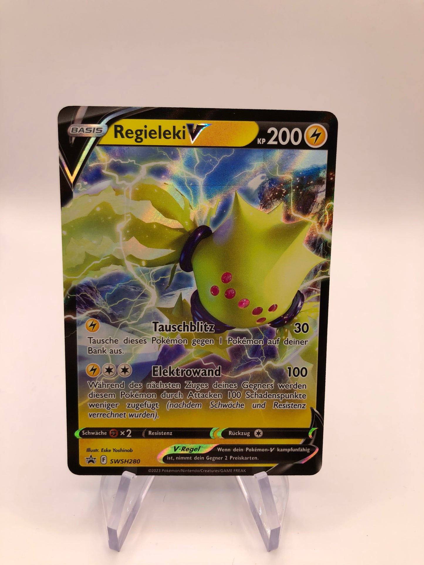 Pokemon Karte V Promo Regieleki SWSH280 Deutsch