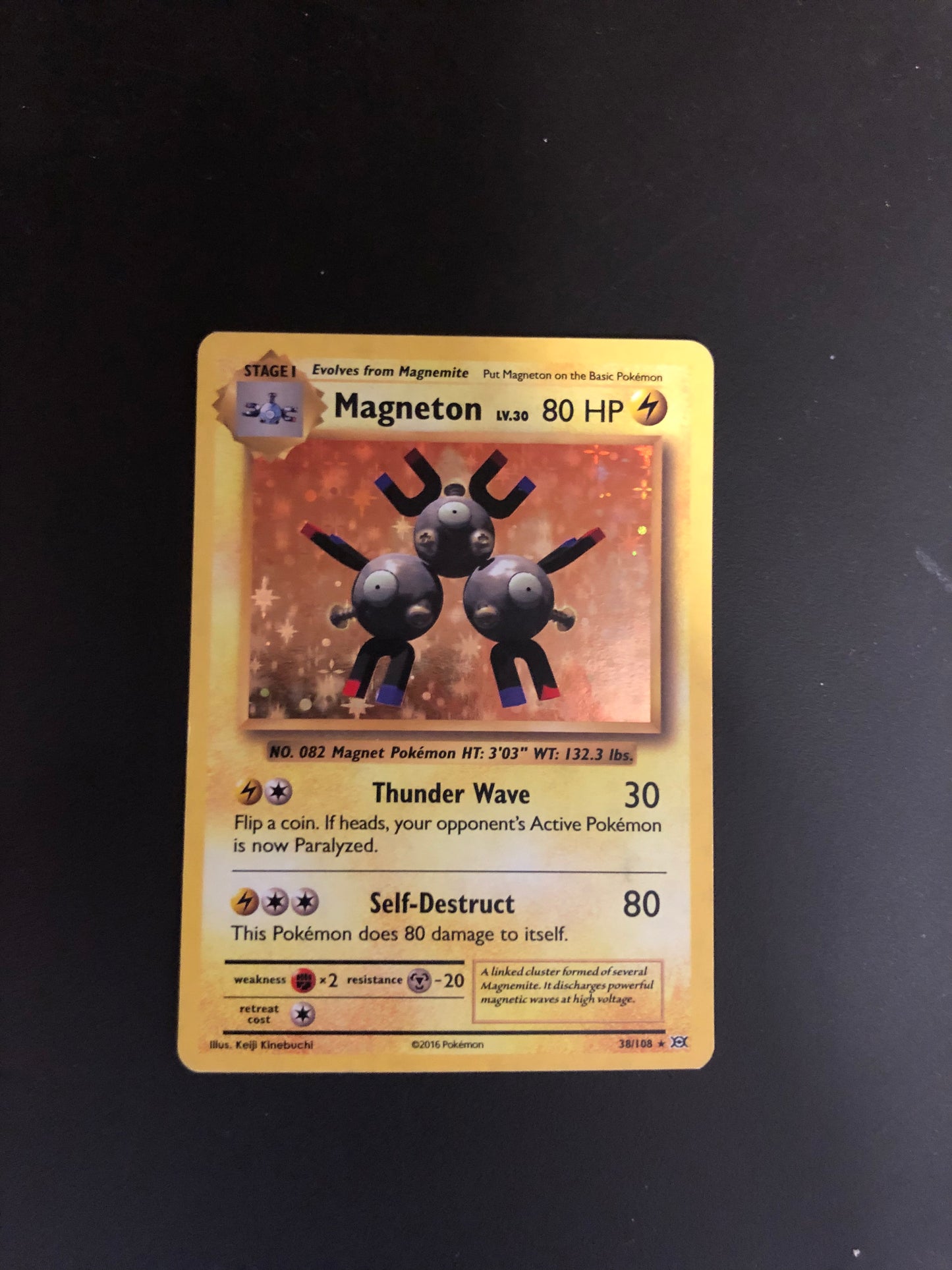 Pokemon Karte Holo Magneton 38/108 Englisch