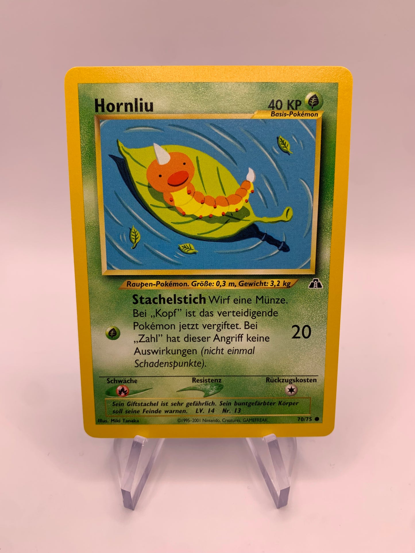 Pokemon card Hornliu 70/75 Neo Discovery German
