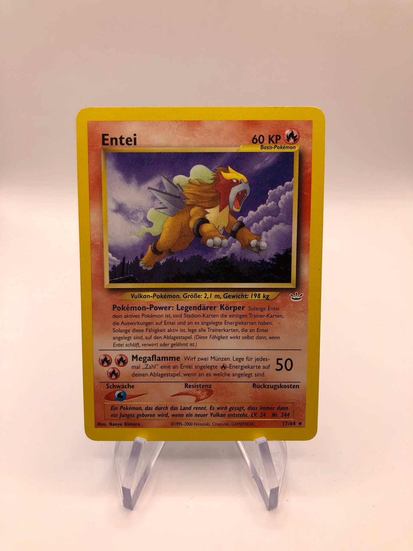 Pokemon Karte Neo Revelation Entei 17/64 Deutsch