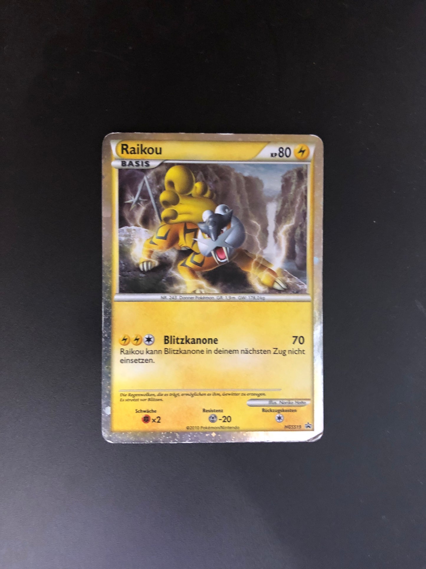Pokemon Karte Promo Shiny Raikou HGSS19 Deutsch