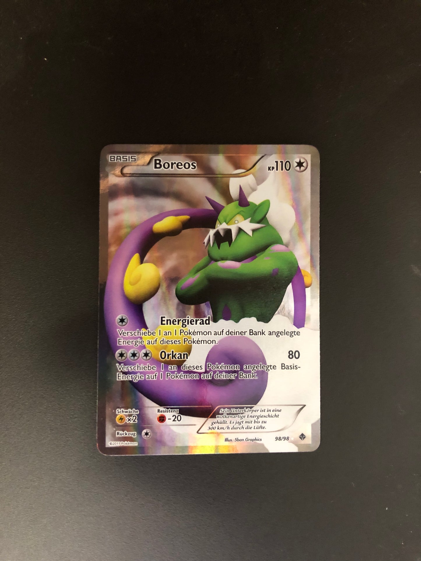 Pokemon Karte Fullart Boreos 98/98 Deutsch