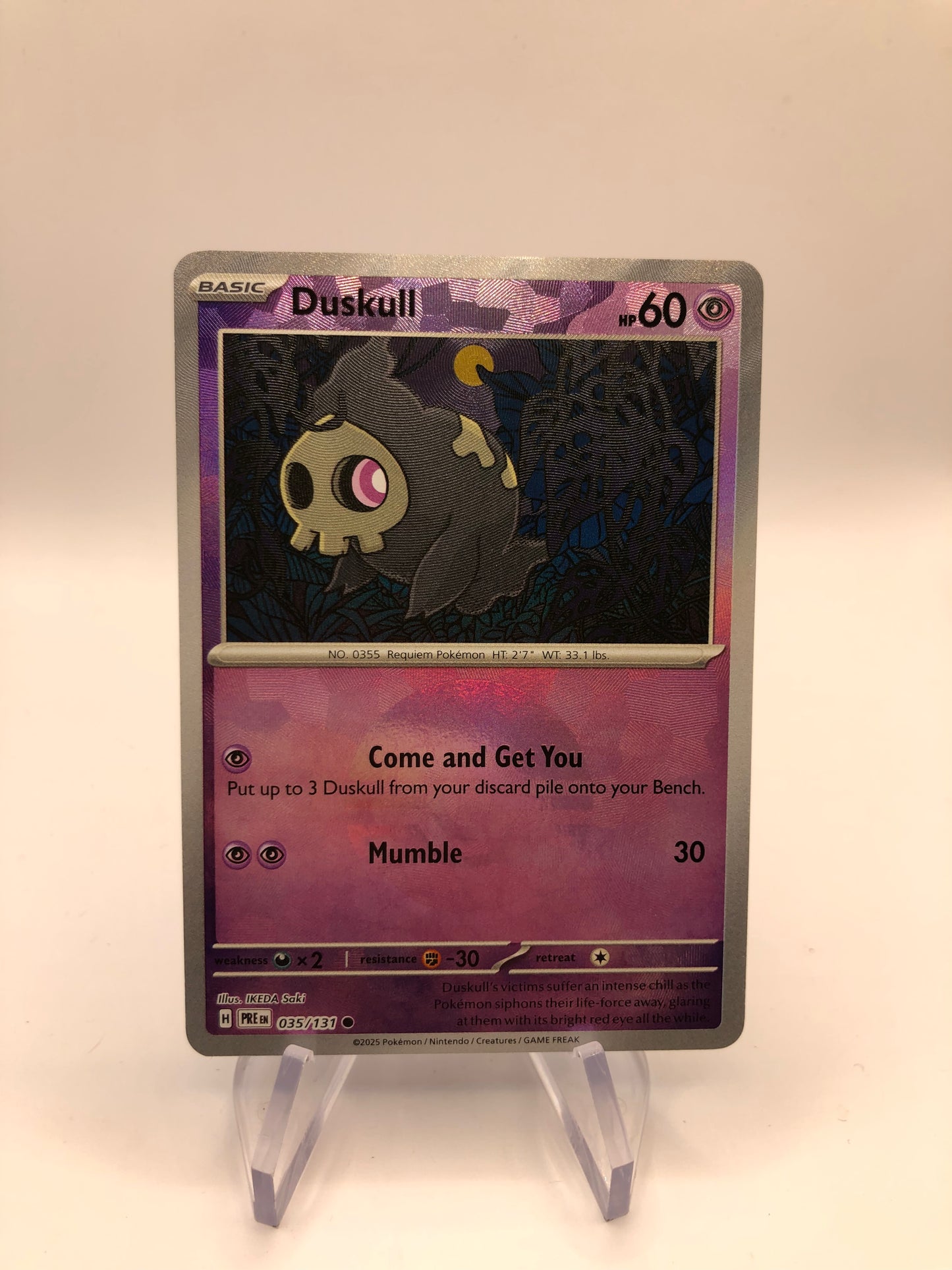 Pokemon Karte Revers Duskull 35/131 Englisch