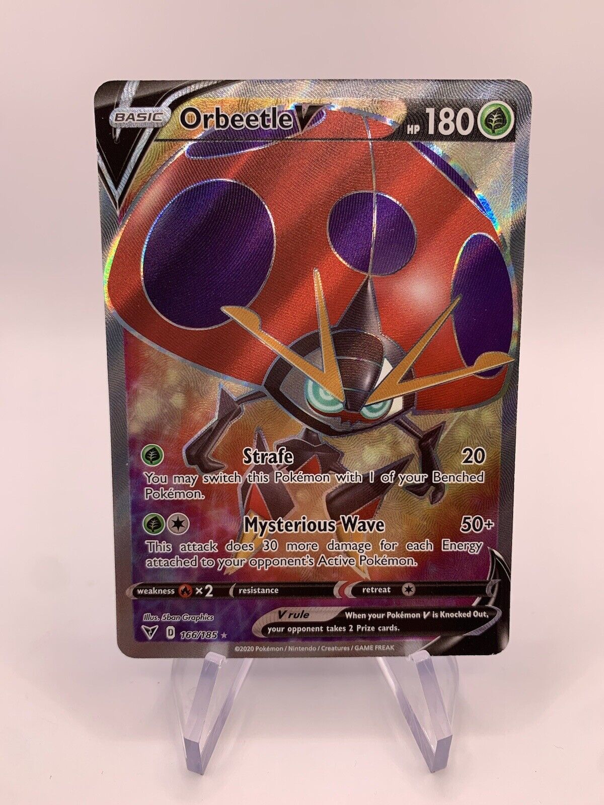 Pokémon Card V Orbeetle 166/185 English Pokémon Card V Orbeetle 166/185 English