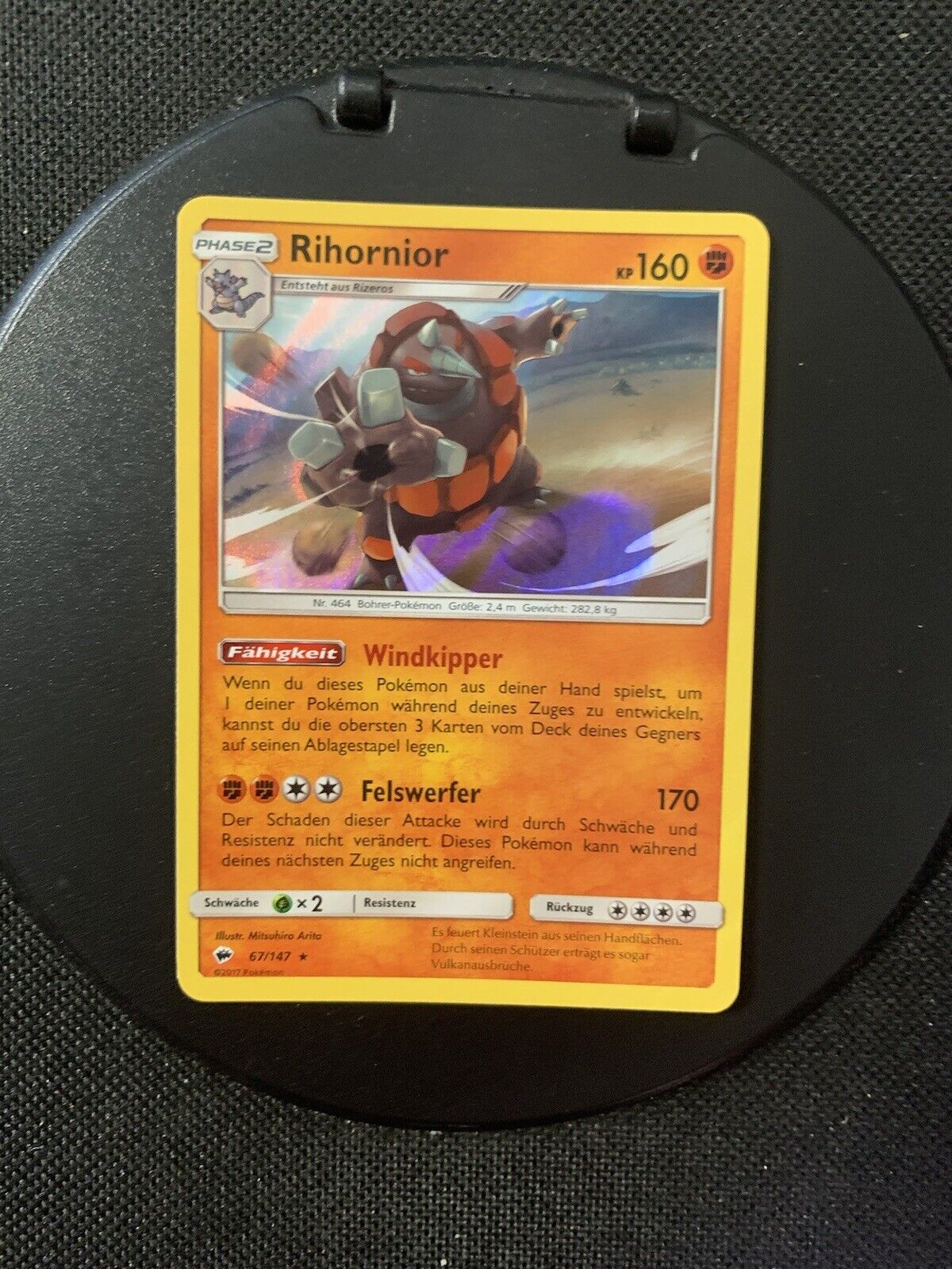 Pokemon Karte Holo Rihornior 67/147 Deutsch