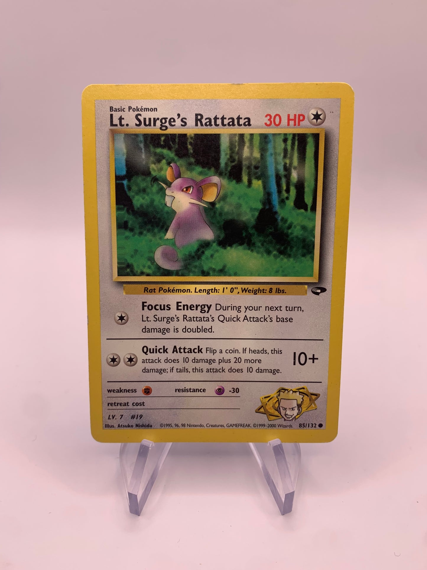 Pokemon Karte Rattfratz 85/132 Gym Challange Englisch