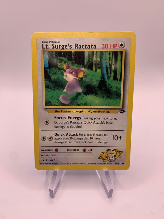 Pokemon Card Rattfratz 85/132 Gym Challenge English