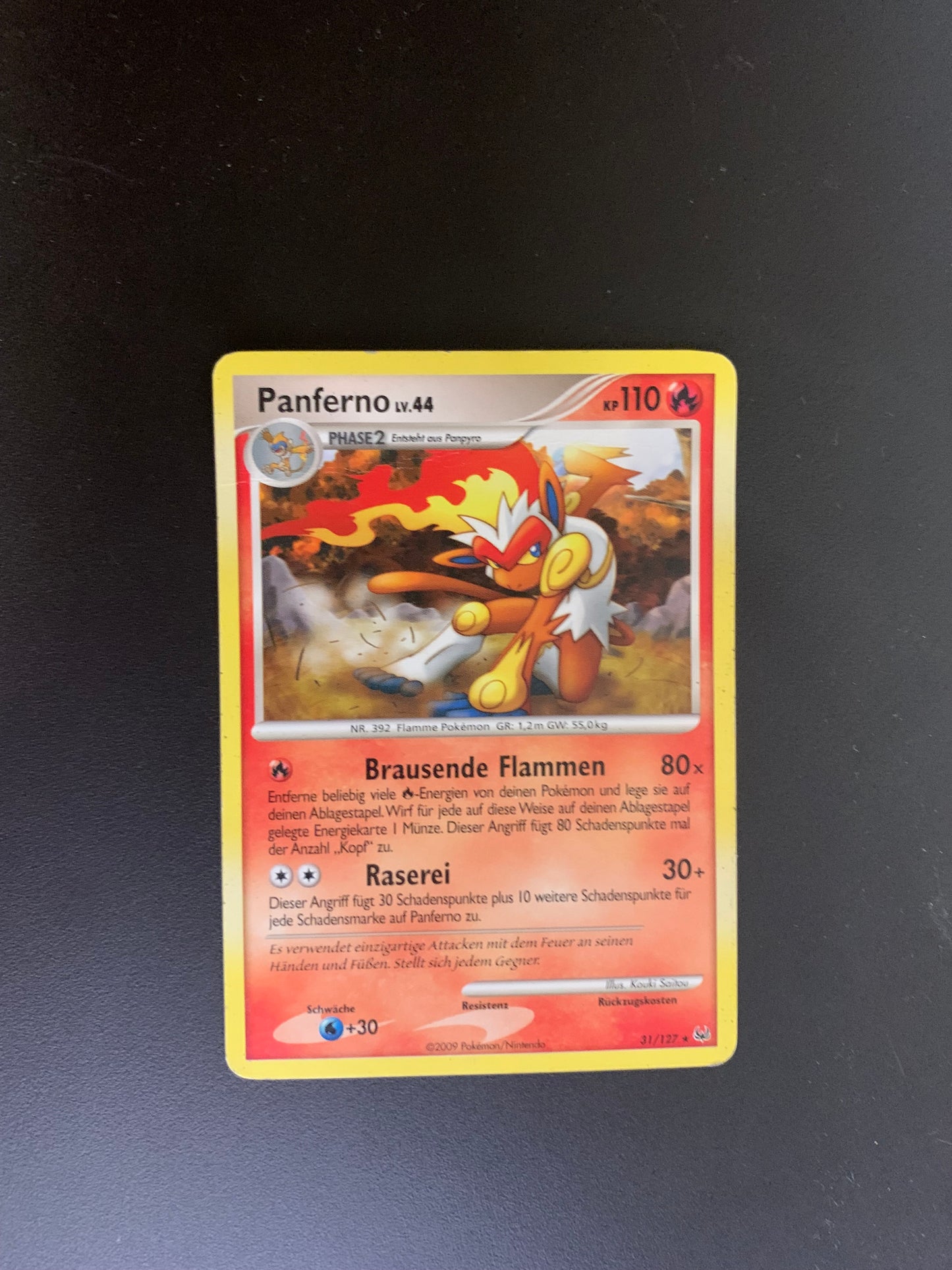 Pokemon Karte Panferno 31/127 Deutsch