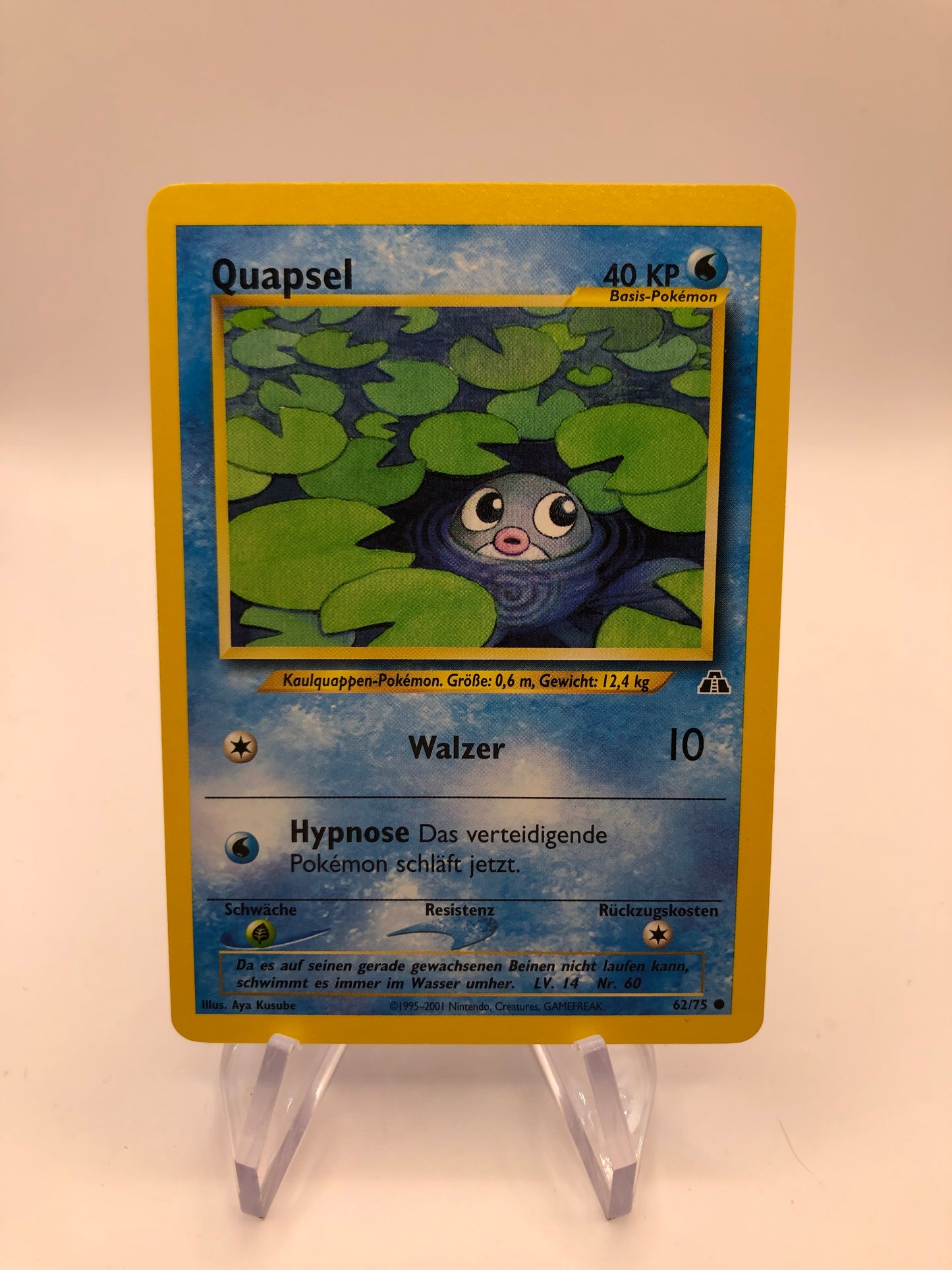 Pokemon Karte Neo Discovery Quapsel 62/75 Deutsch