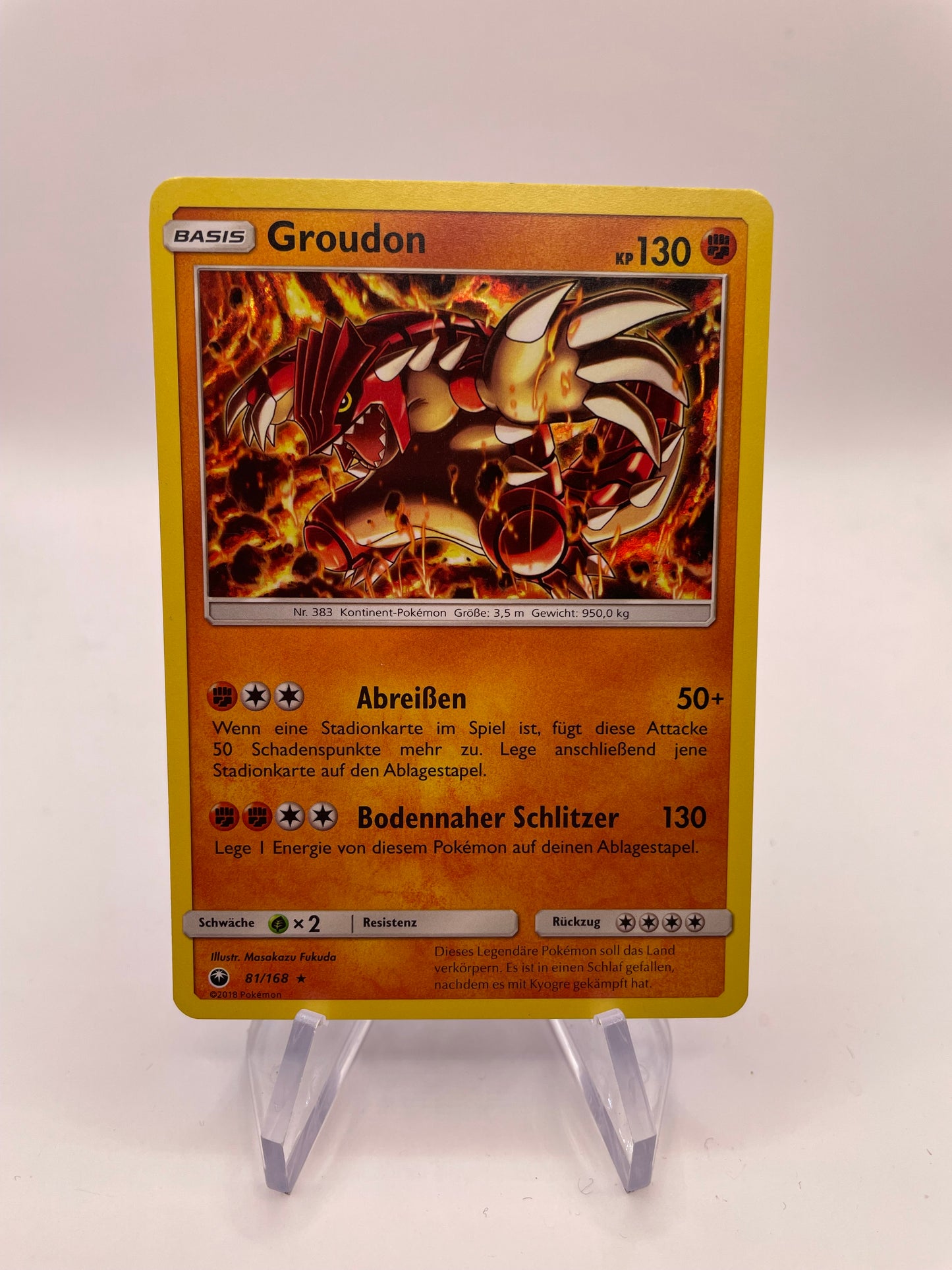 Pokemon Karte Groudon 81/168 Deutsch