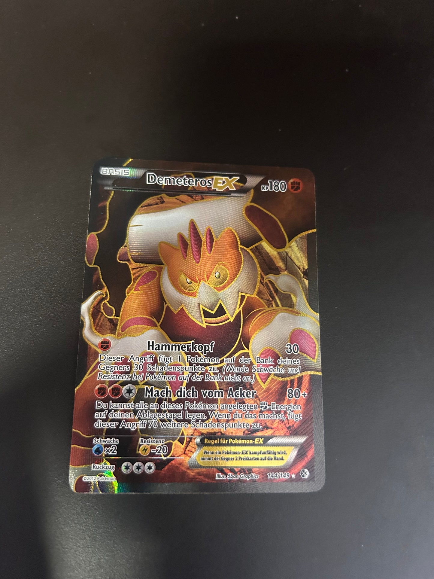 Pokemon Karte Ex Fullart Demeteros 144/149 Deutsch