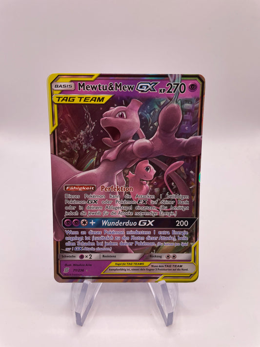 Pokemon Karte GX Tag Team Mewtu & Mew 71/236 Deutsch