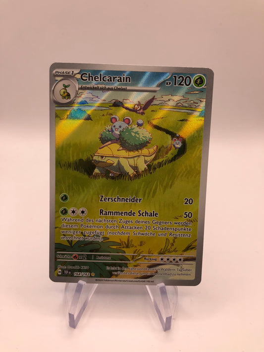 Pokemon Karte Art Rare Chelcarain 164/162 Deutsch