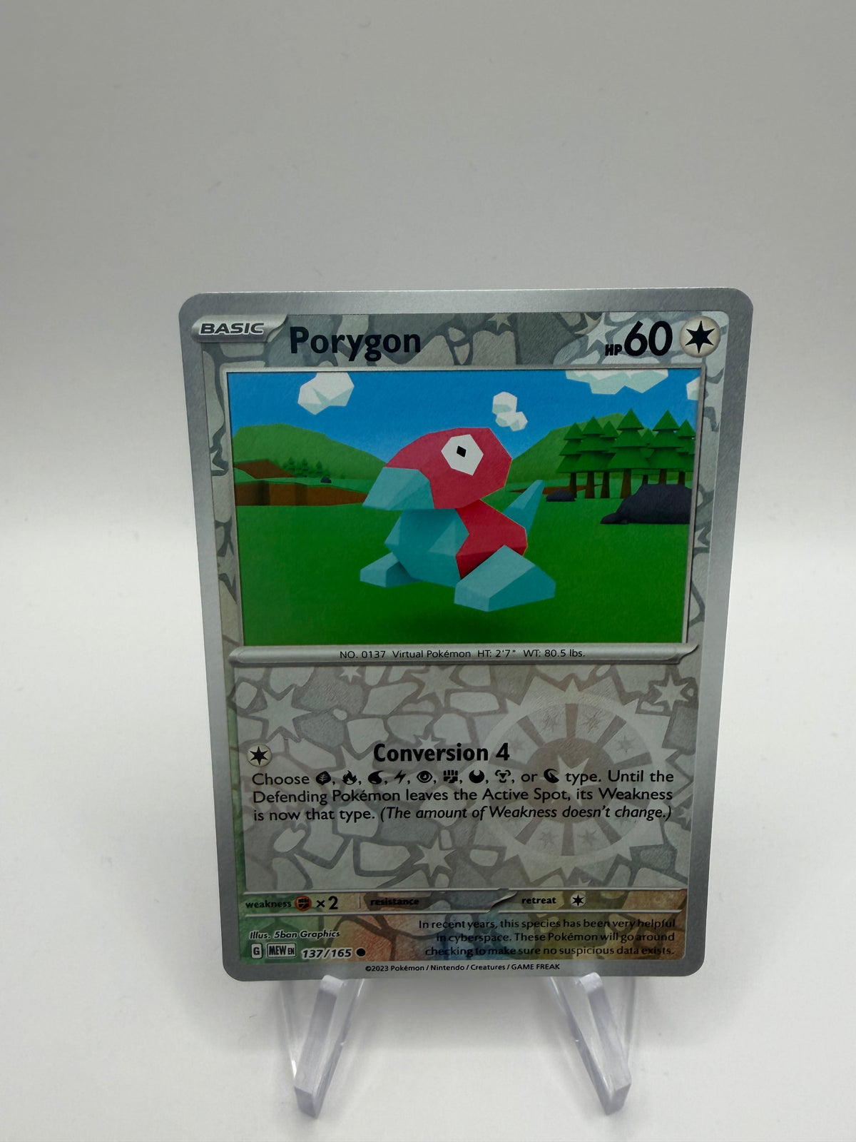 Pokemon Karte Reverse 151 Porygon 137/165 Englisch