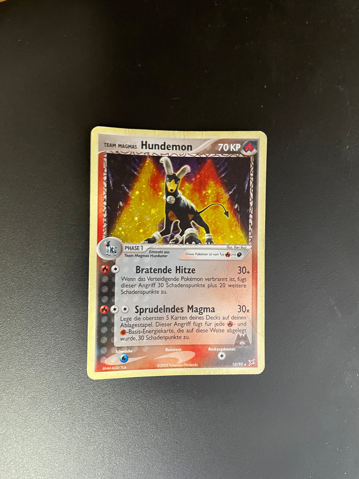Pokemon Karte Holo Hundemon 10/95 Deutsch