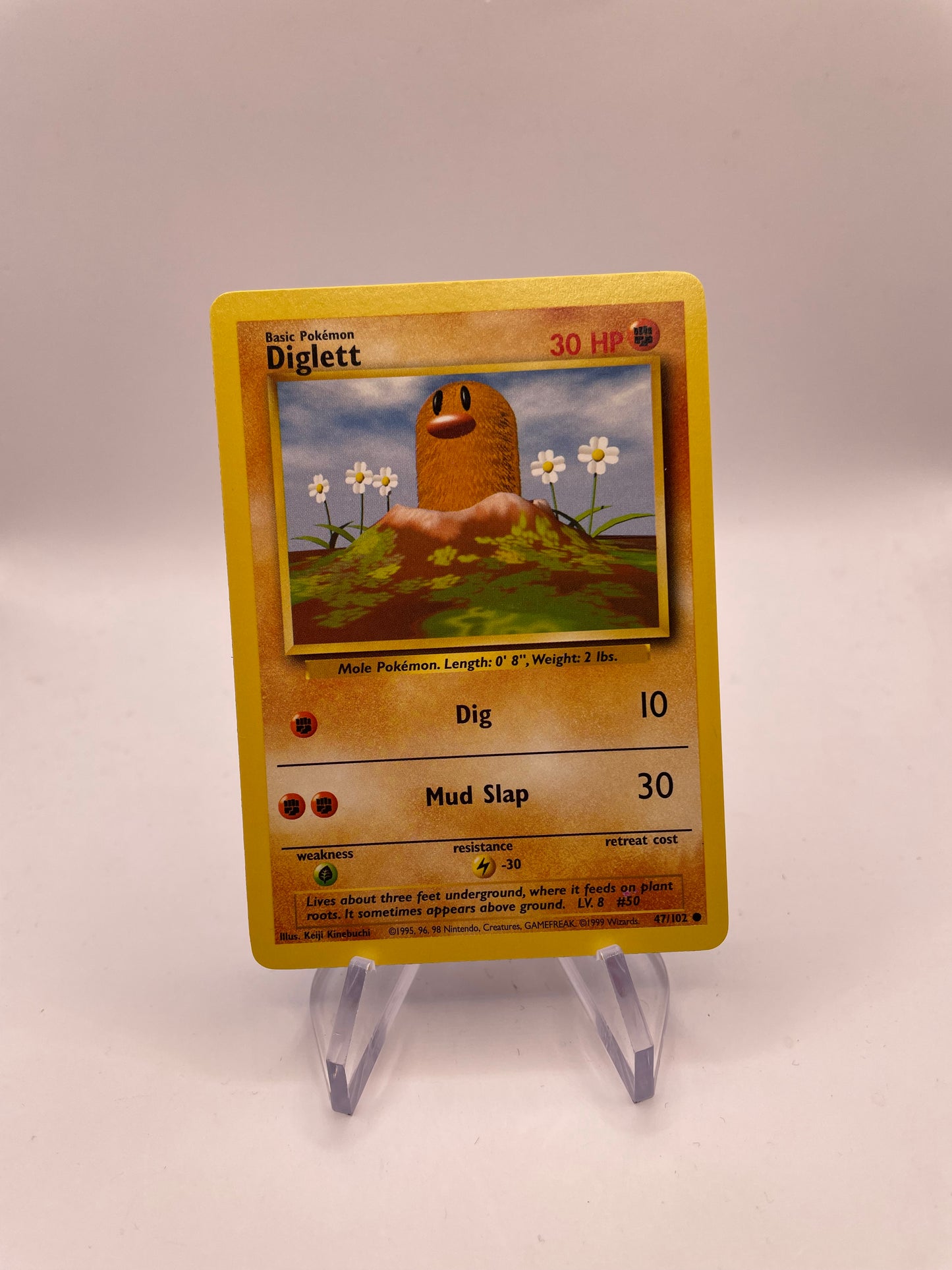 Pokemon Karte Base Set Diglett 47/102 Englisch