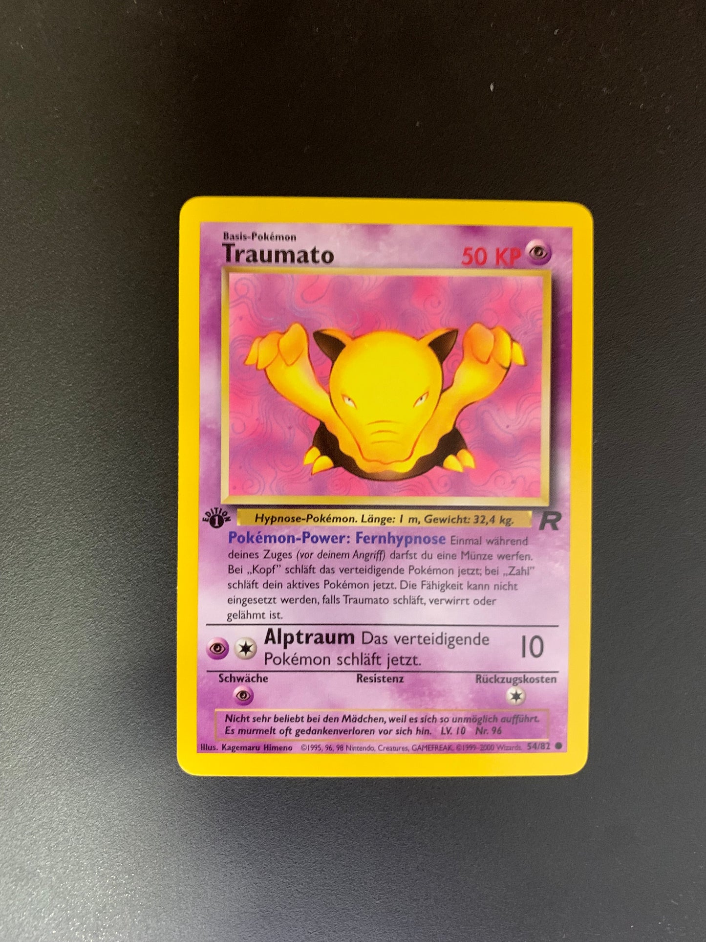 Pokemon Karte Rocket 1.Edition Traumato 54/82 Deutsch