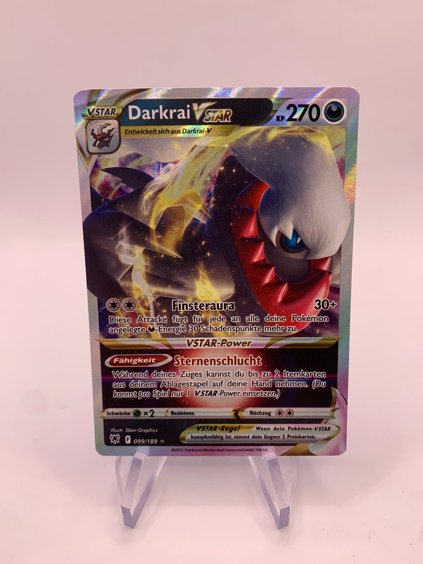 Pokemon Card Vstar Darkrai 99/189 German