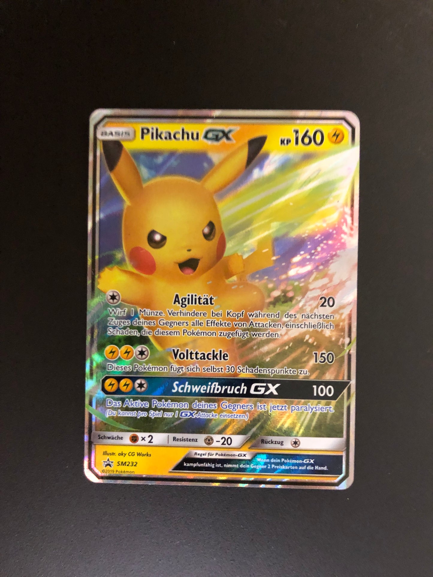 Pokemon Karte GX Promo Pikachu SM232 Deutsch