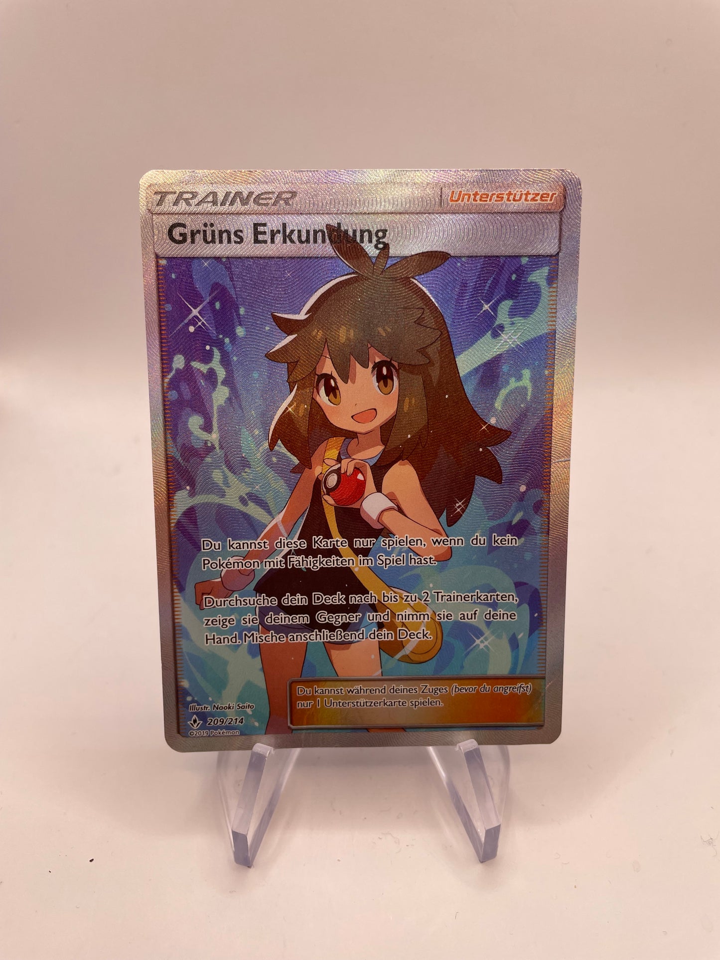 Pokemon Karte Trainer Grüns Erkundung 209/214 Deutsch