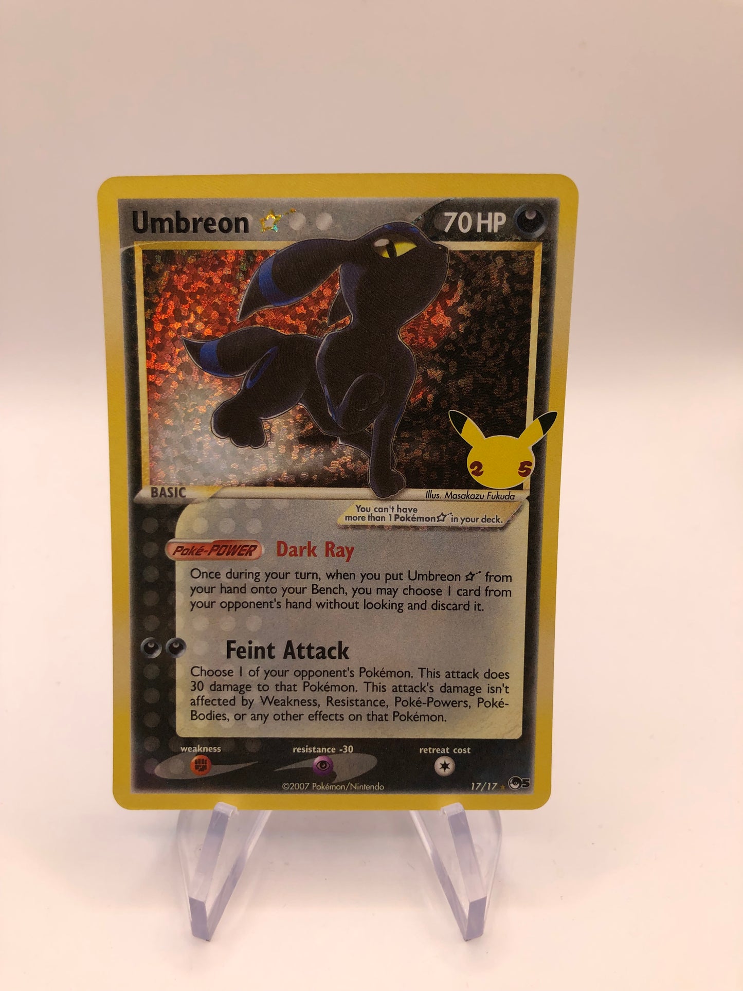 Pokemon Karte Holo Celebration Gold Star Nachtara 17/17 Englisch
