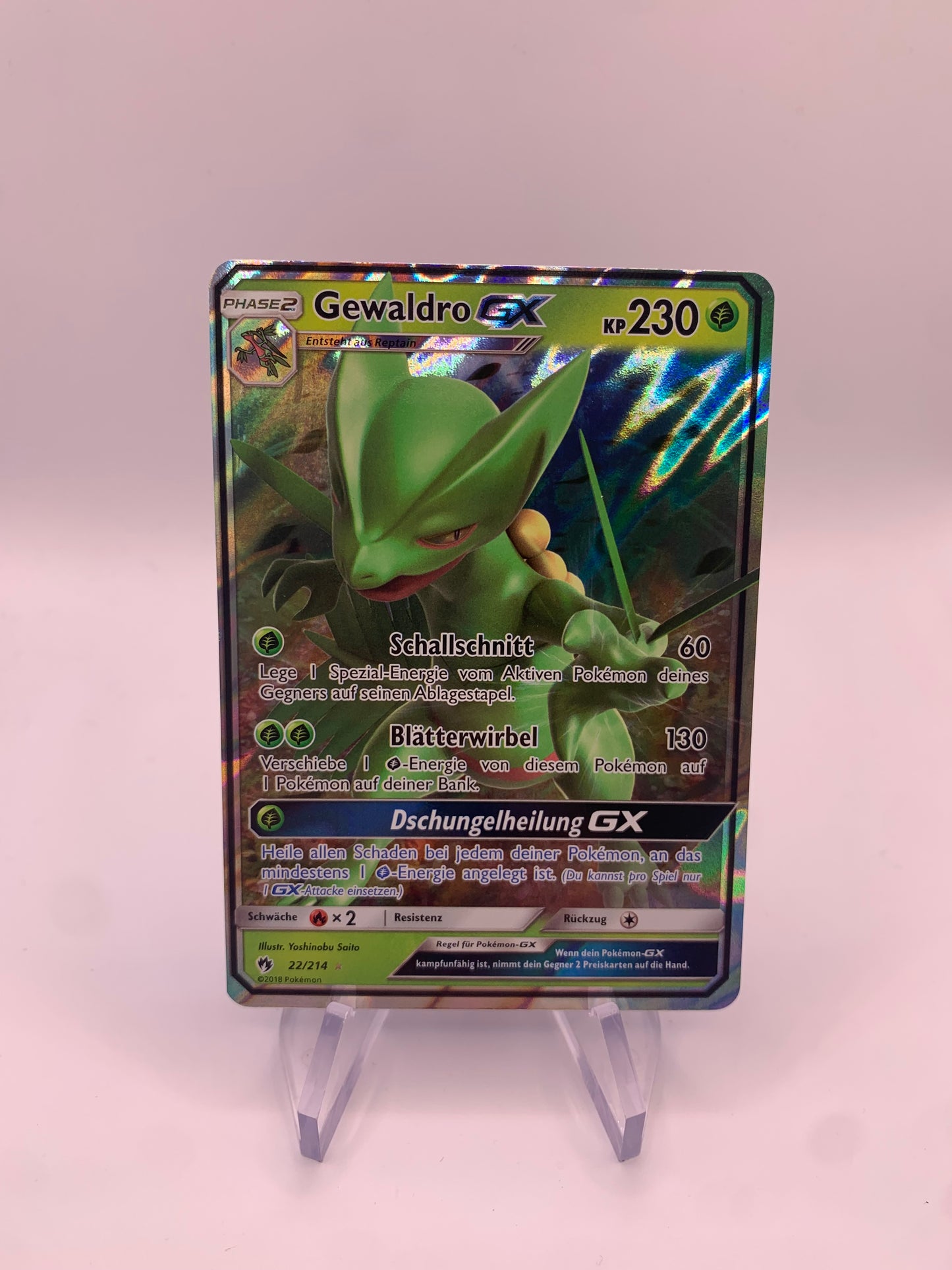 Pokemon Karte GX Gewaldro 22/214 Deutsch