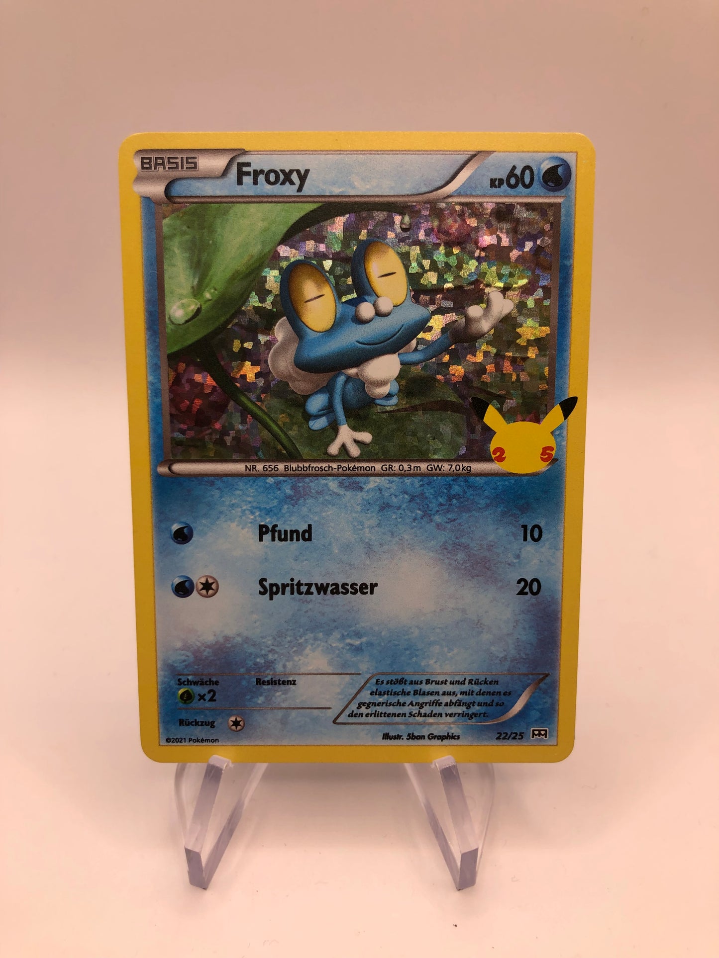 Pokemon Karte Holo Celebration Froxy 22/25 Deutsch