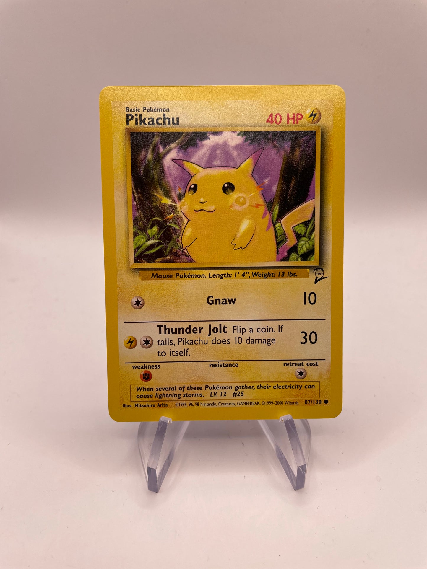 Pokemon Karte Base Set 2 Pikachu 87/130 Englisch