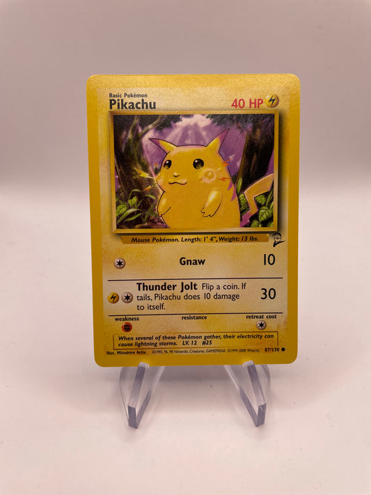 Pokemon Karte Base Set 2 Pikachu 87/130 Englisch