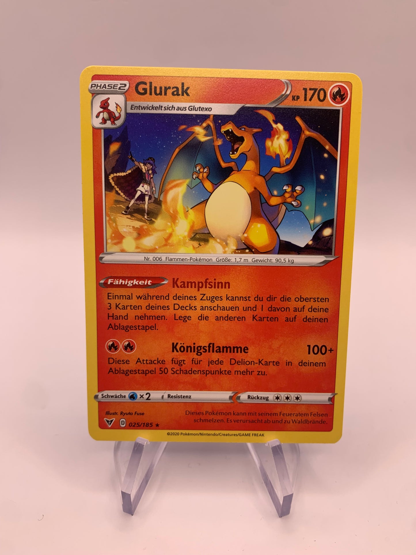 Pokemon Karte Glurak 25/185 Deutsch