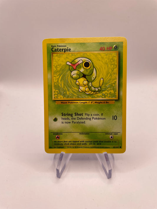 Pokemon Karte Base Set Caterpie 45/102 Englisch