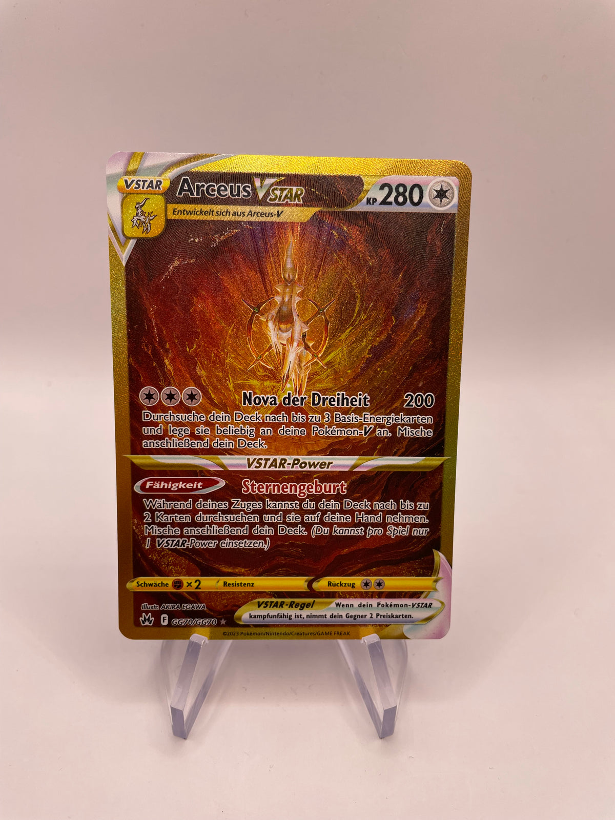 Pokemon Karte VStar Arceus GG70/GG70 Deutsch