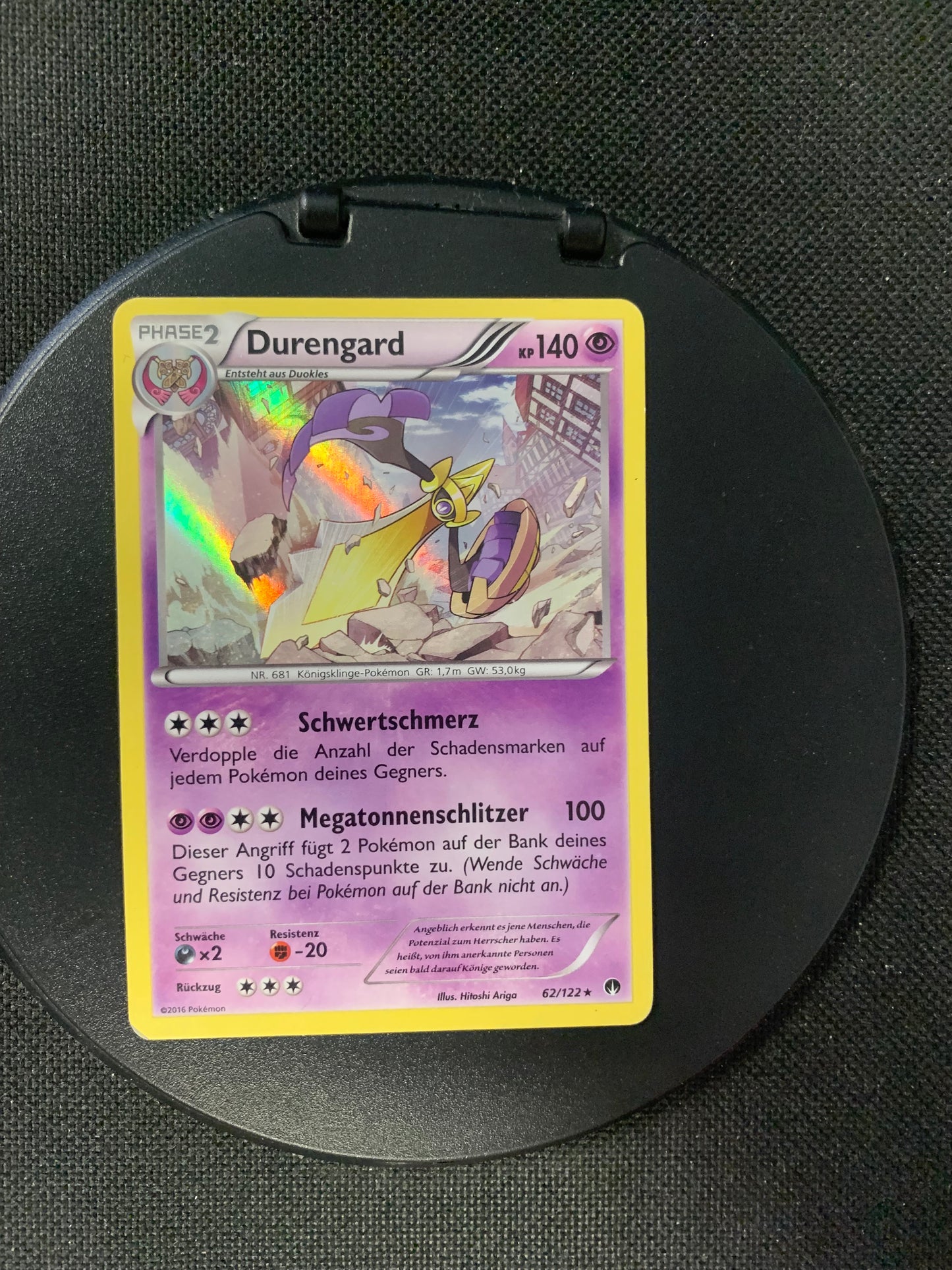 Pokemon Karte Holo Durengard 62/122 Deutsch