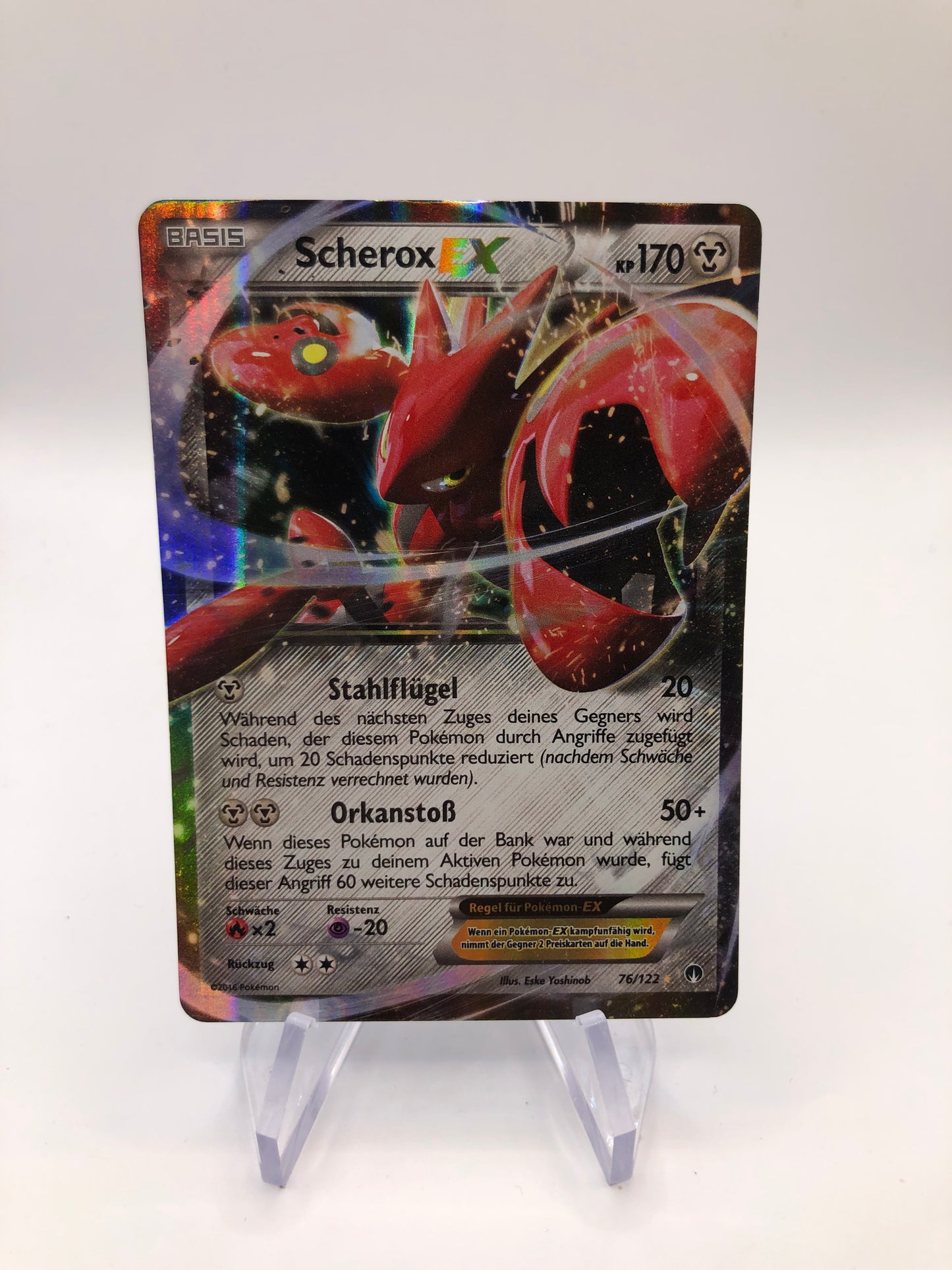 Pokemon Karte Ex Scherox 76/122 Deutsch