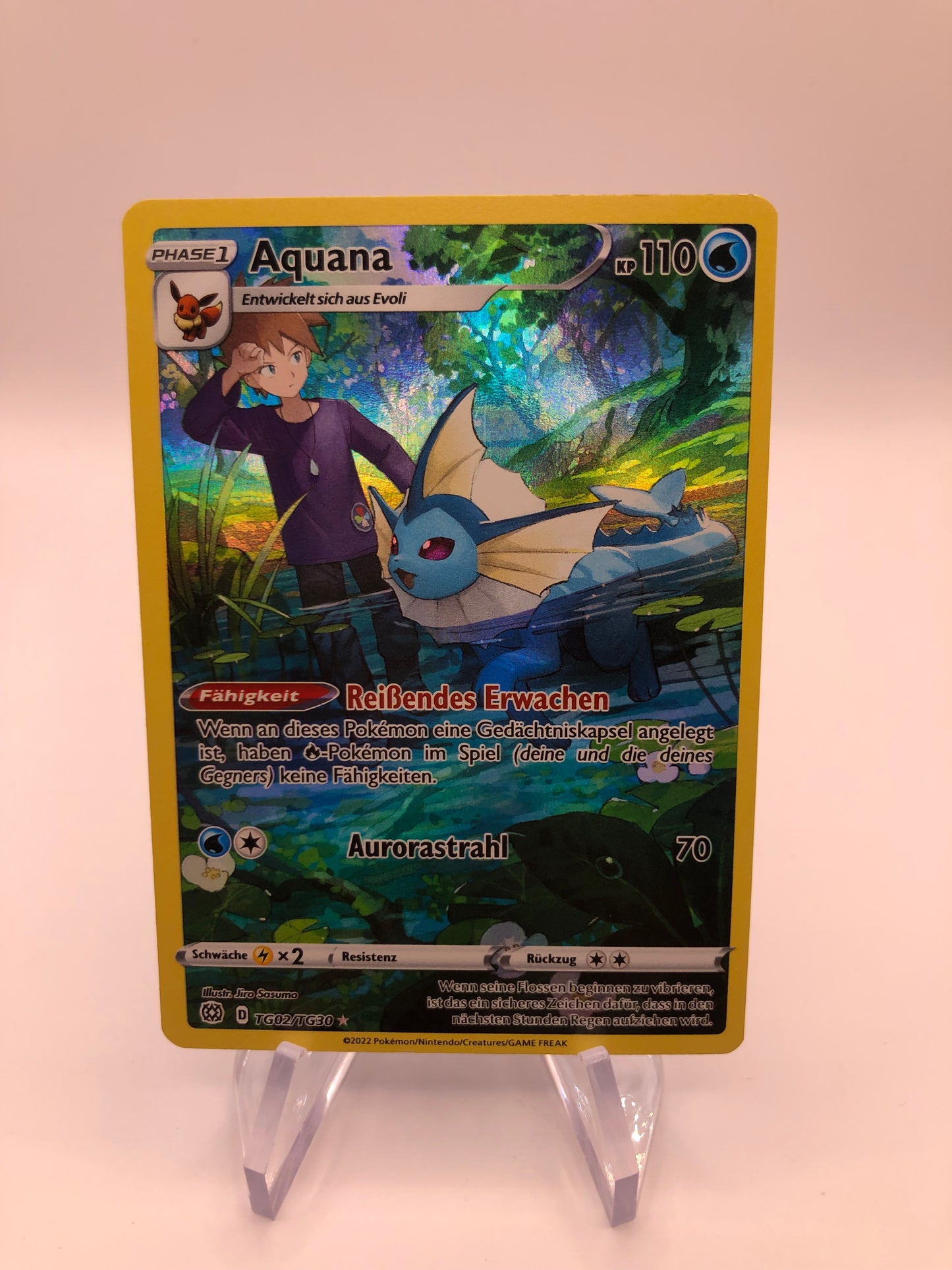 Pokemon Karte Art-Rare Aquana TG02/TG30 Deutsch