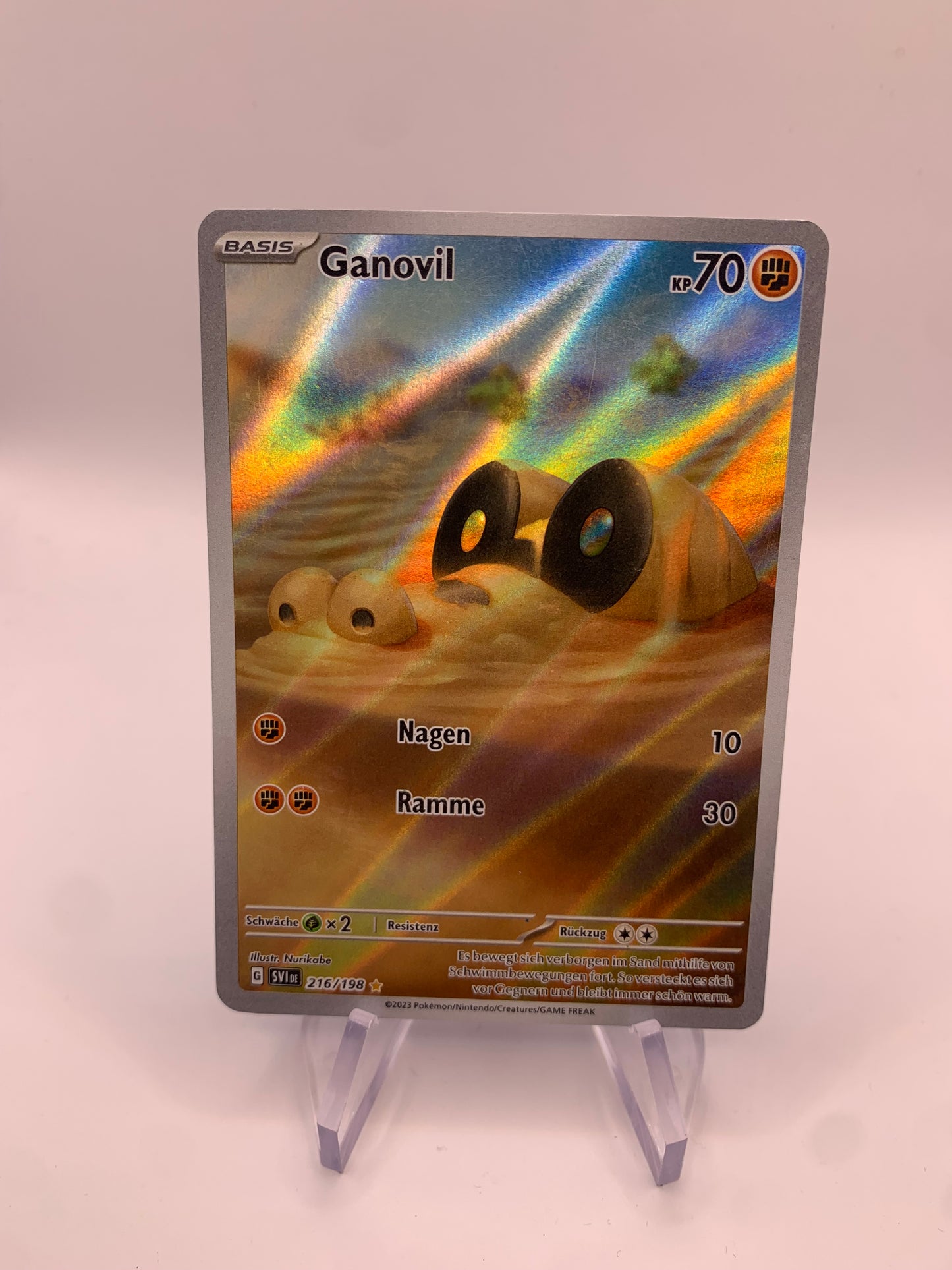 Pokemon Karte Art Rare Ganovil 216/198 Deutsch