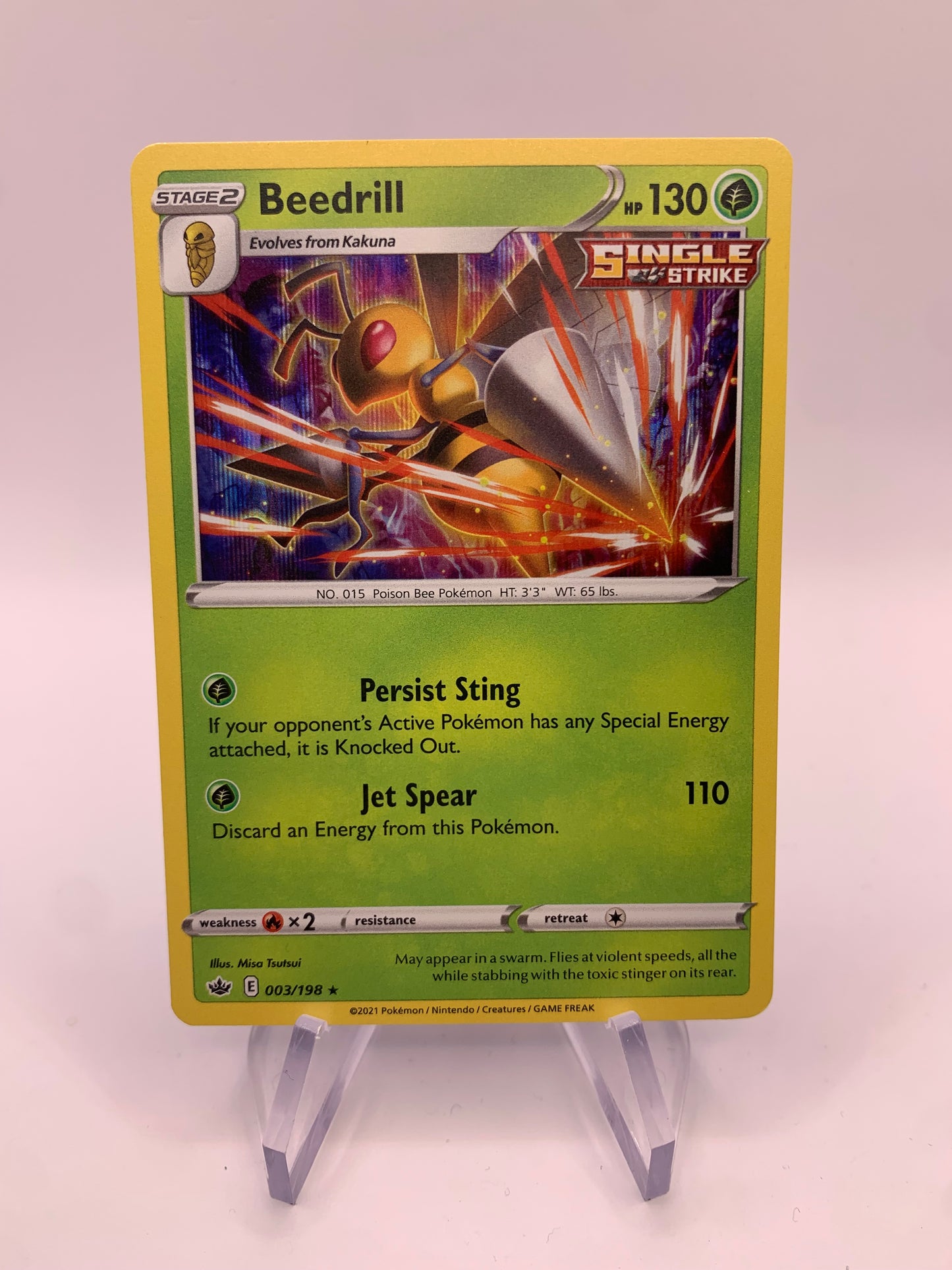 Pokémon card Holo Beedrill 3/198 English