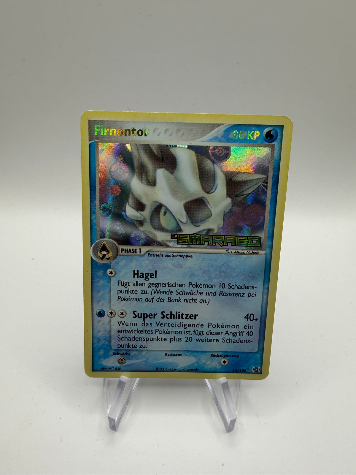 Pokemon Karte Stamp Firnontor 13/106 Deutsch
